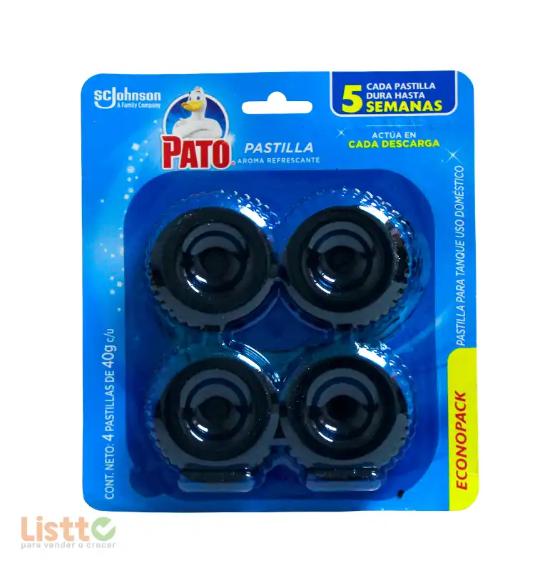 Pastilla Sanitaria Pato Azul 4 Pack 160 Gr