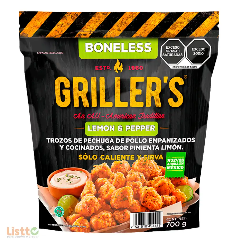 Boneless Grillers Lemon & Pepper 700 Gr.