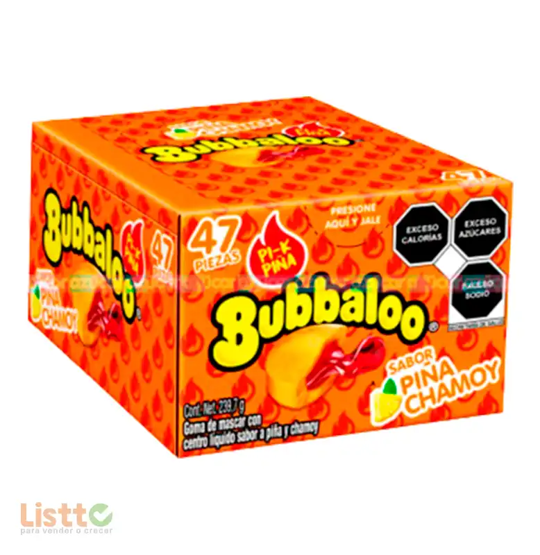 Chicle Bubbaloo Pik Piña 47 pz.