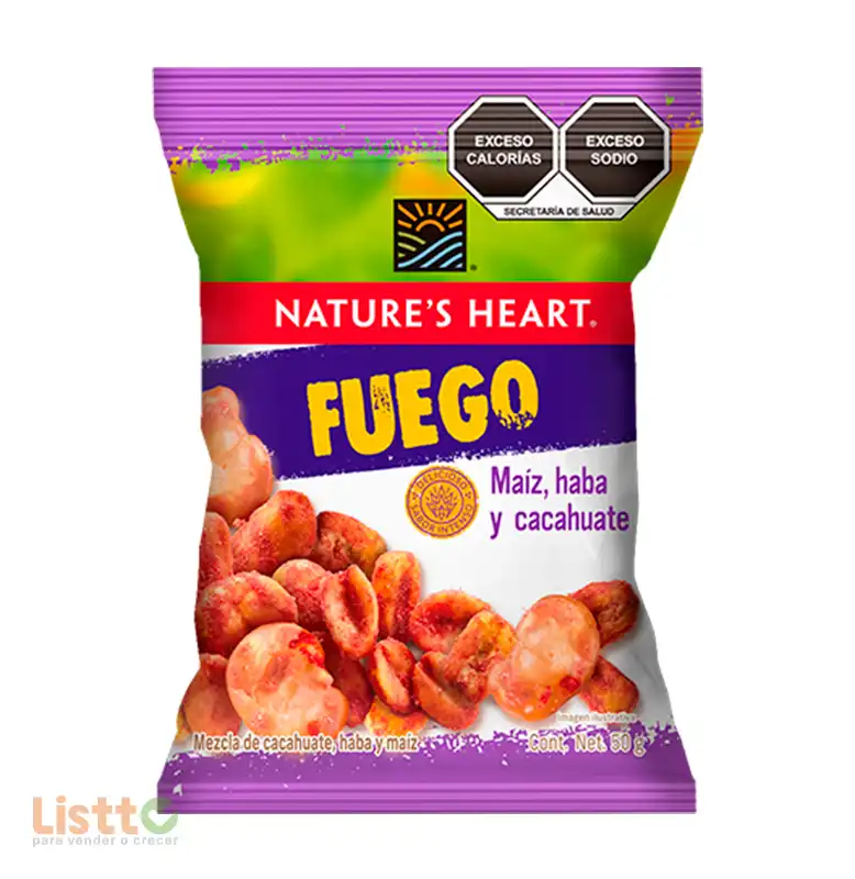 Natures Heart Maíz Haba Cacahuate Fuego 50 g