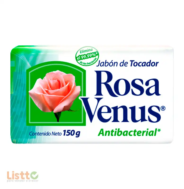 Jabon de Tocador Rosa Venus Antibacterial 150 Gr.