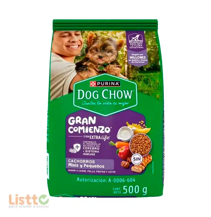 Dog Chow Alimento seco cachorros minis y pequeños, bulto 500 g