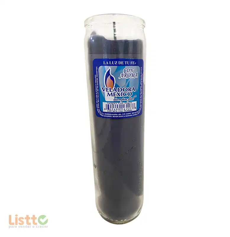 Veladora México Lisa Negro Con Aroma pz.