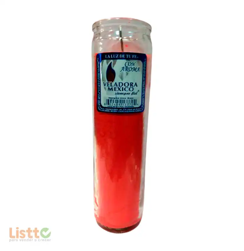 Veladora México Lisa Roja Con Aroma pz.