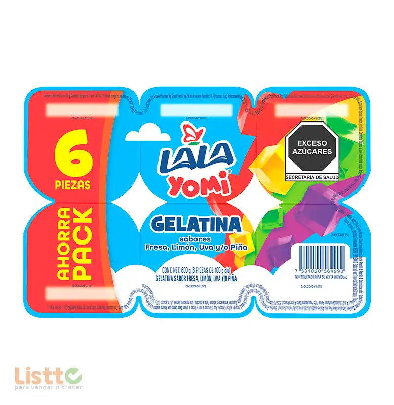 Gelatina Yomilala Surtida 6/100 g
