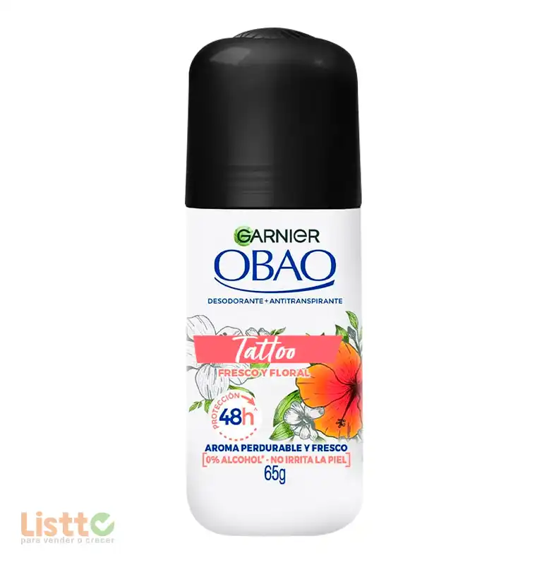 Desodorante Obao Mujer Tatto Fresco Y Floral Roll On 65 g