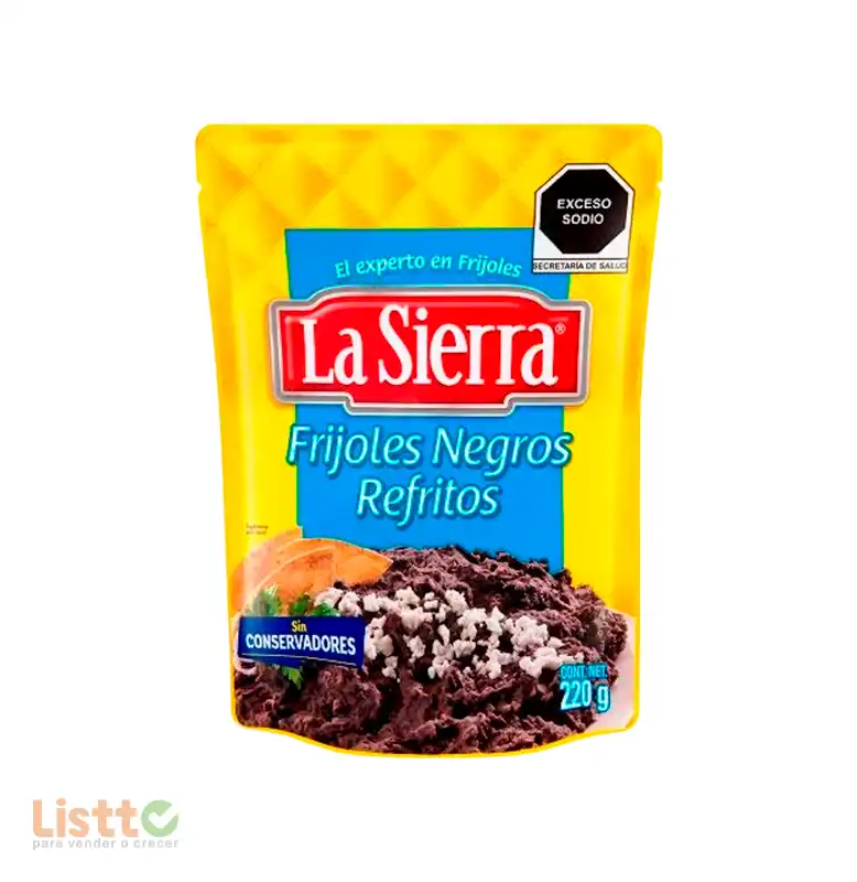 Frijol Negro Refrito La Sierra Bolsa 220 g