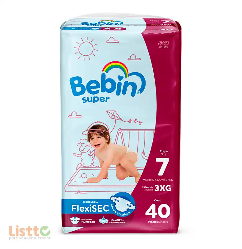 Pañal Bebín Super 3xg 40 Pz.