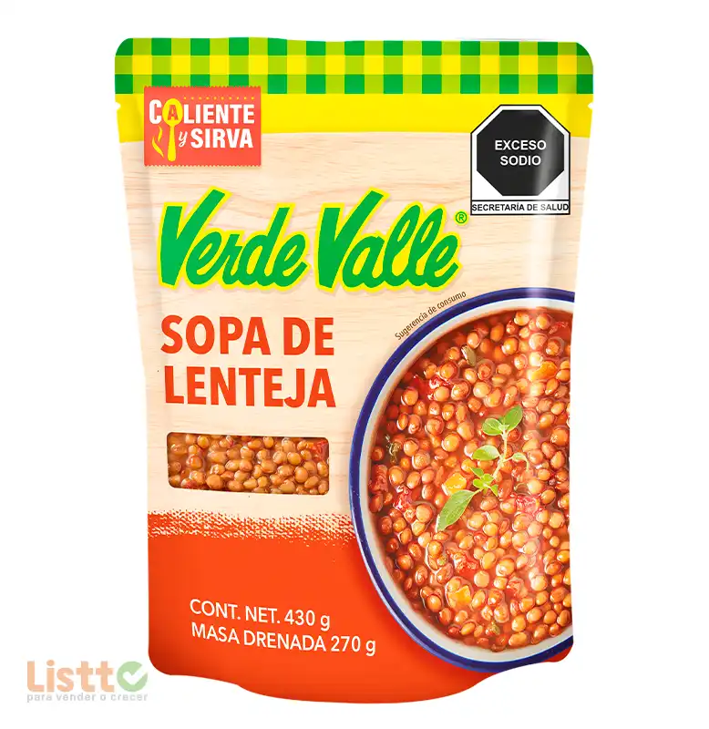 Lenteja Verde Valle Lista para Servir 430 Gr.