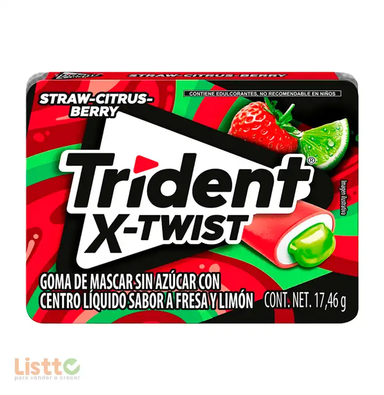Chicle Trident X-twist Strawberry 8/17.5 Gr.