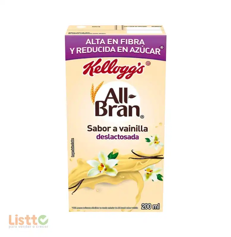 Bebida Kellogg s All Bran Vainilla Deslactosada 200 Ml.