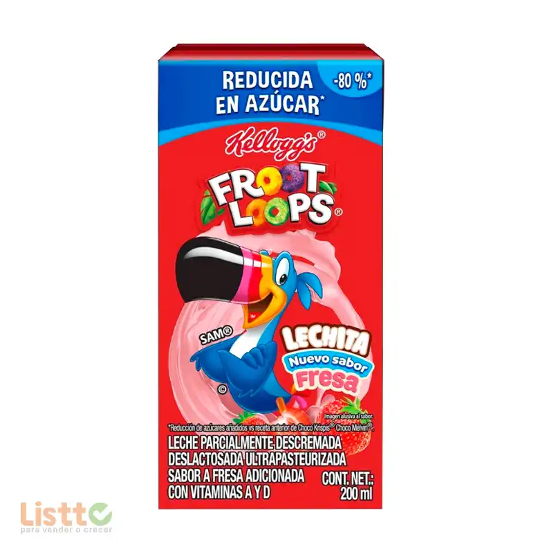Bebida Kellogg s Froot Loops Deslactosada 200 Ml.
