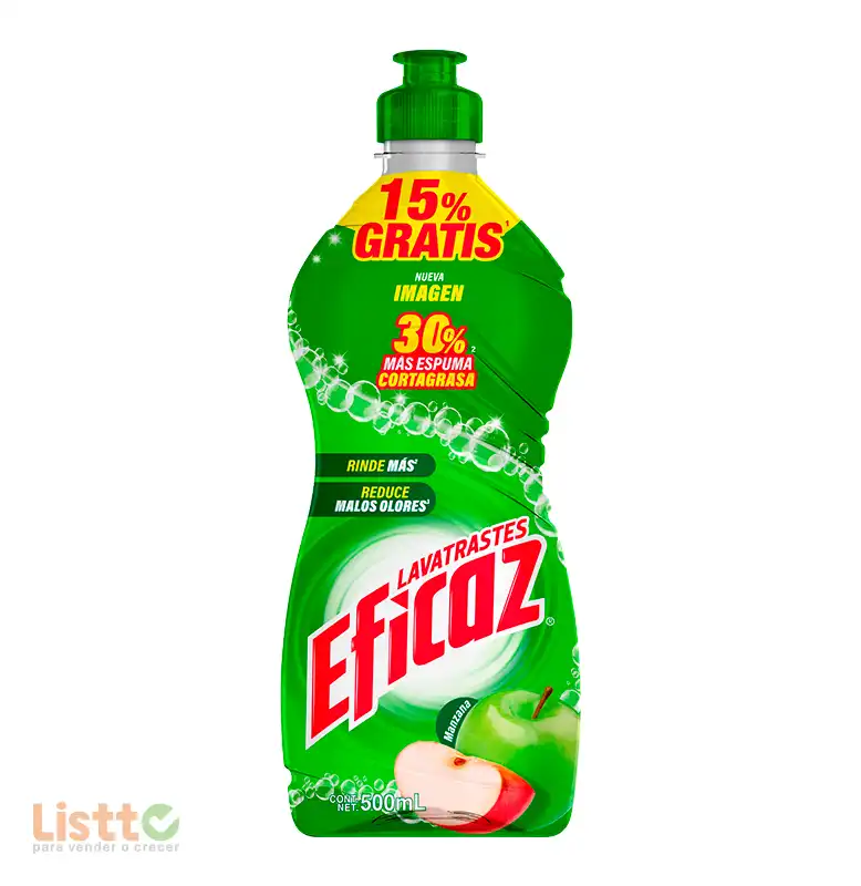 Detergente Eficaz Manzana 500 Ml.oferta