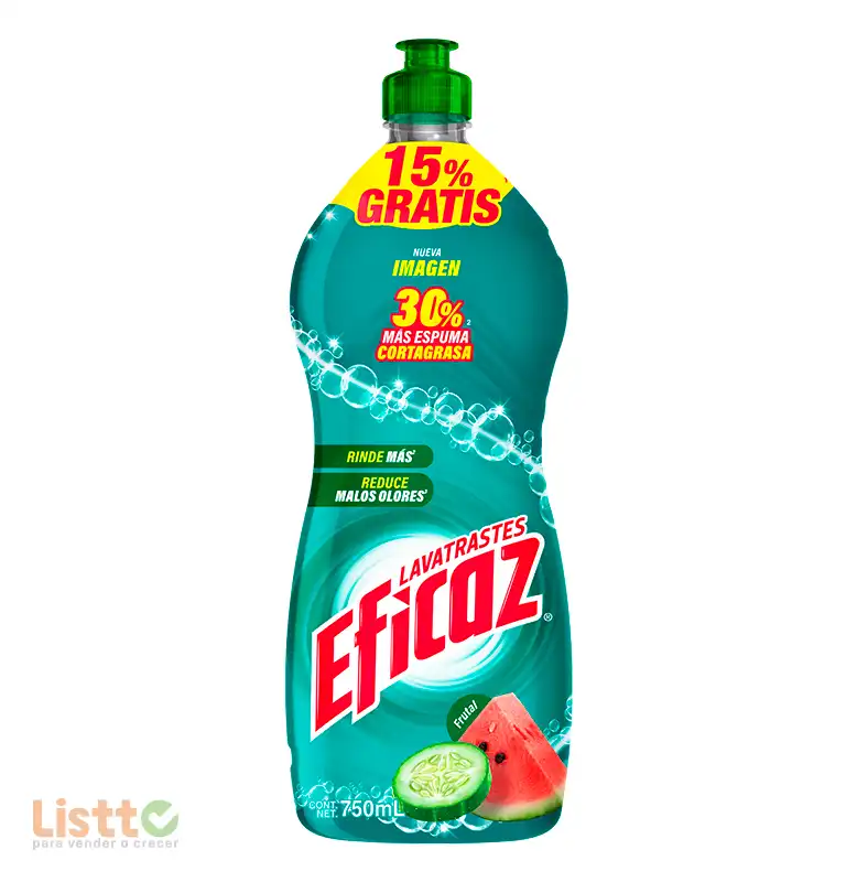 Detergente Eficaz Frescura Frutal 750 ml