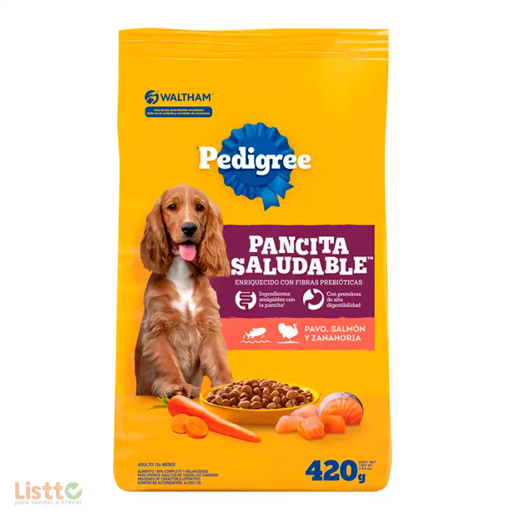 Alimento Pedigree Pancita Saludable Salmon Pavo/zana.420 Gr.