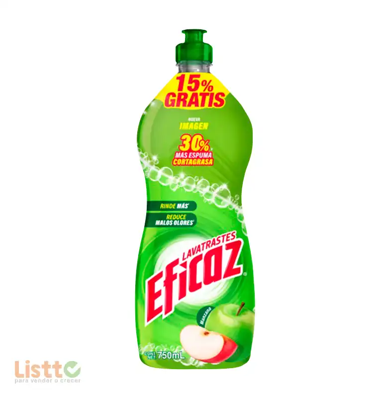 Detergente Eficaz Manzana 750 ml