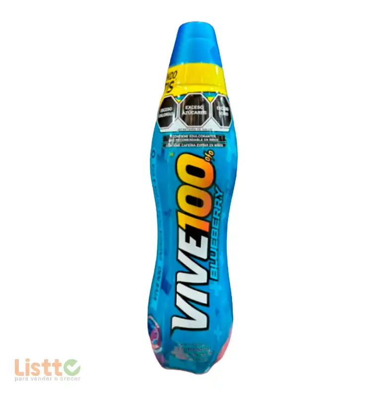 Bebida Energetica Vive 100% Blueberry 600 Ml.