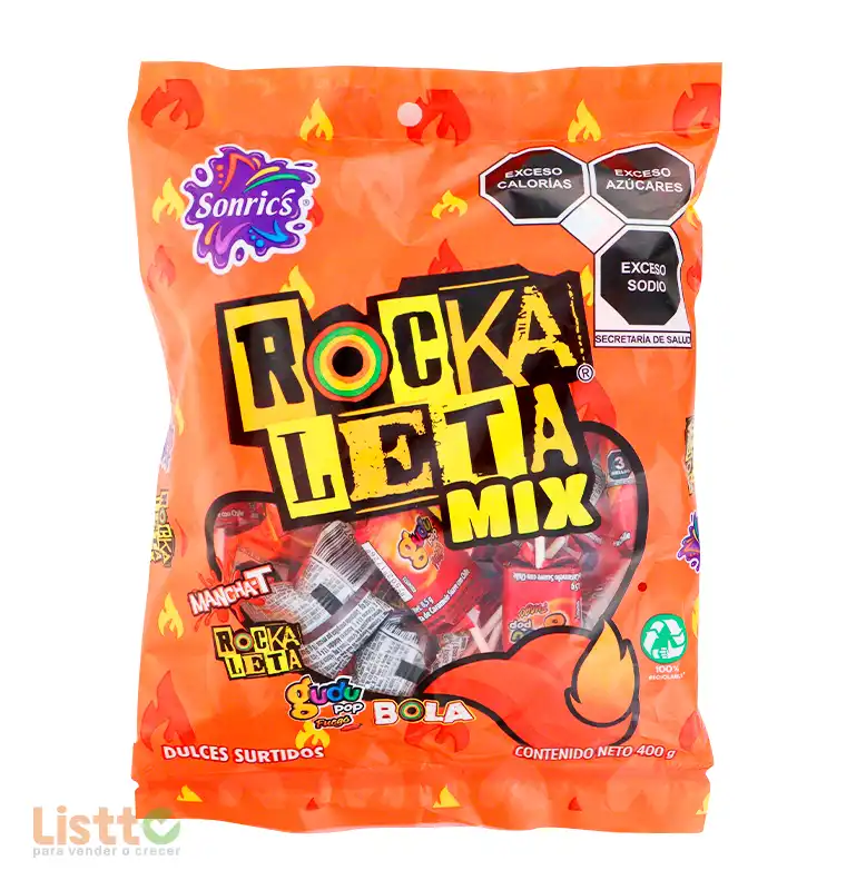 Paleta Sonric s Rockaleta Mix 400 Gr.