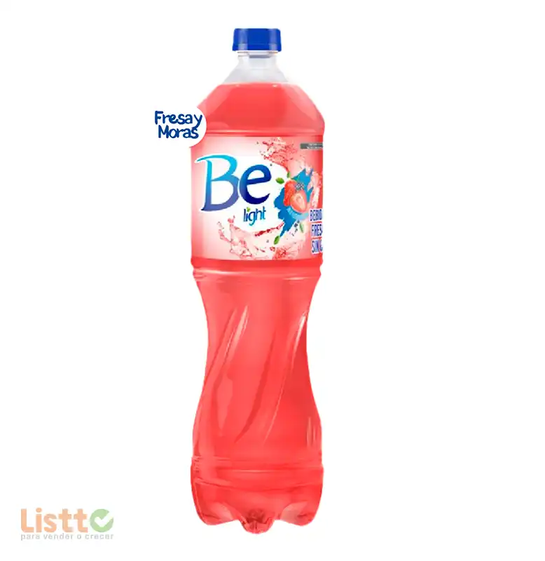 Refresco Be Light Fresa Moras Botella 1.5 Lt.