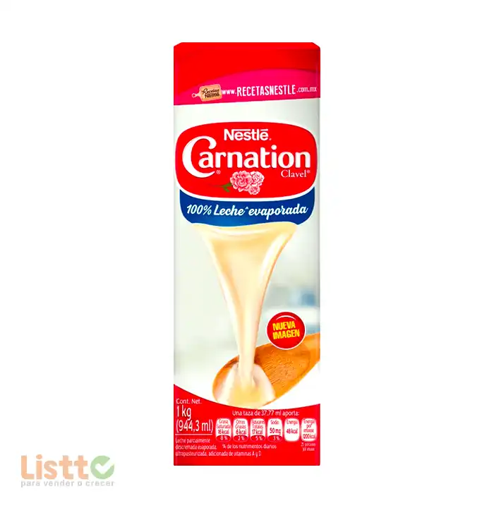 Leche Carnation Tetra Brick 990 ml.