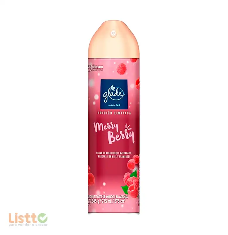 Aromatizante Glade Merry Berry Aerosol 275 Ml.