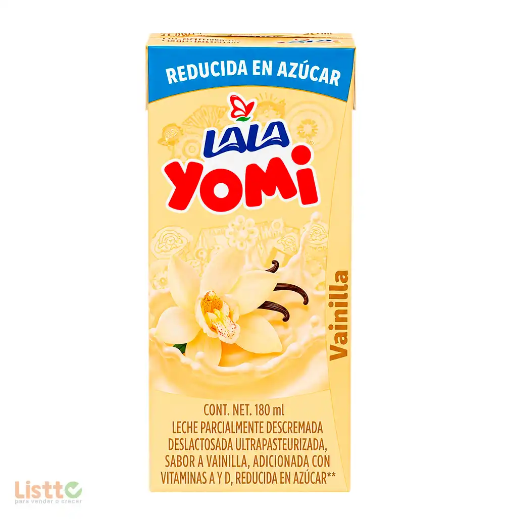 Leche Lala Yomi Vainilla Reducida En Azúcar 180 ML.