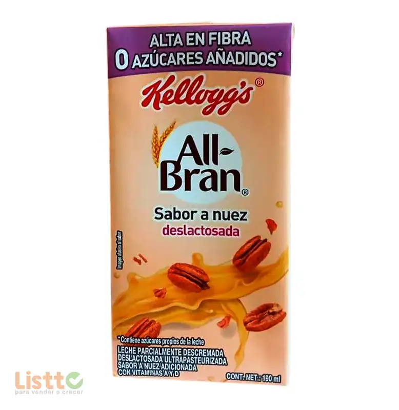 Bebida Kellogg s All Brand Nuez Deslactosada 190 ML.