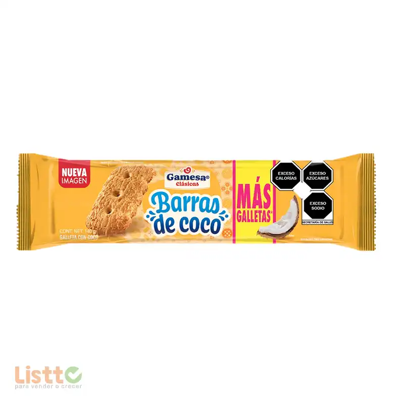 Galletas Gamesa Barra de Coco 140 GR.