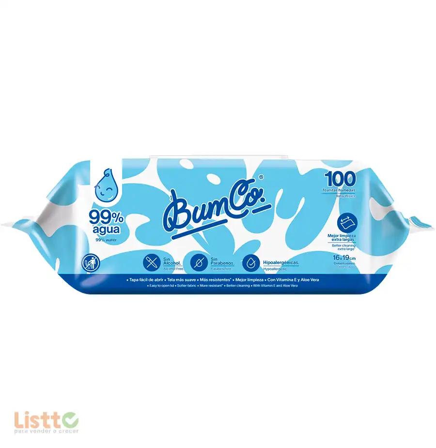 Toallitas Humedas Bumco 100 PZ.