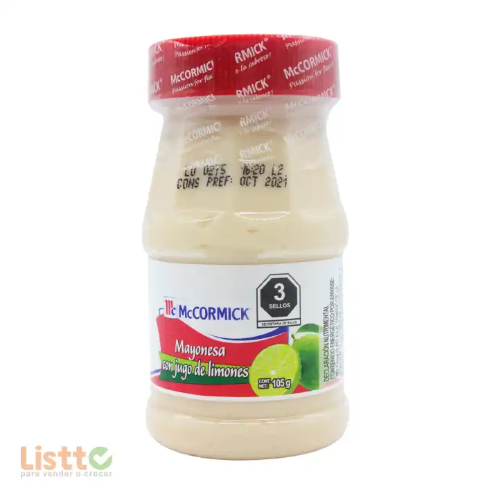 Mayonesa Mc Cormick con Limón 105 gr.