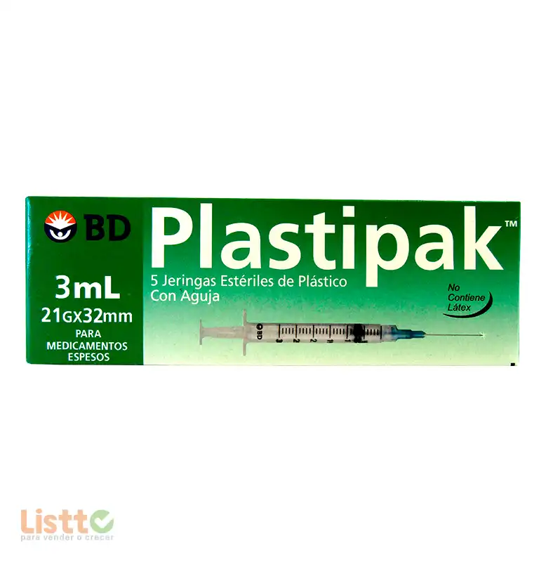 Jeringa Verde 3 Ml. 21x32 5 Pz.