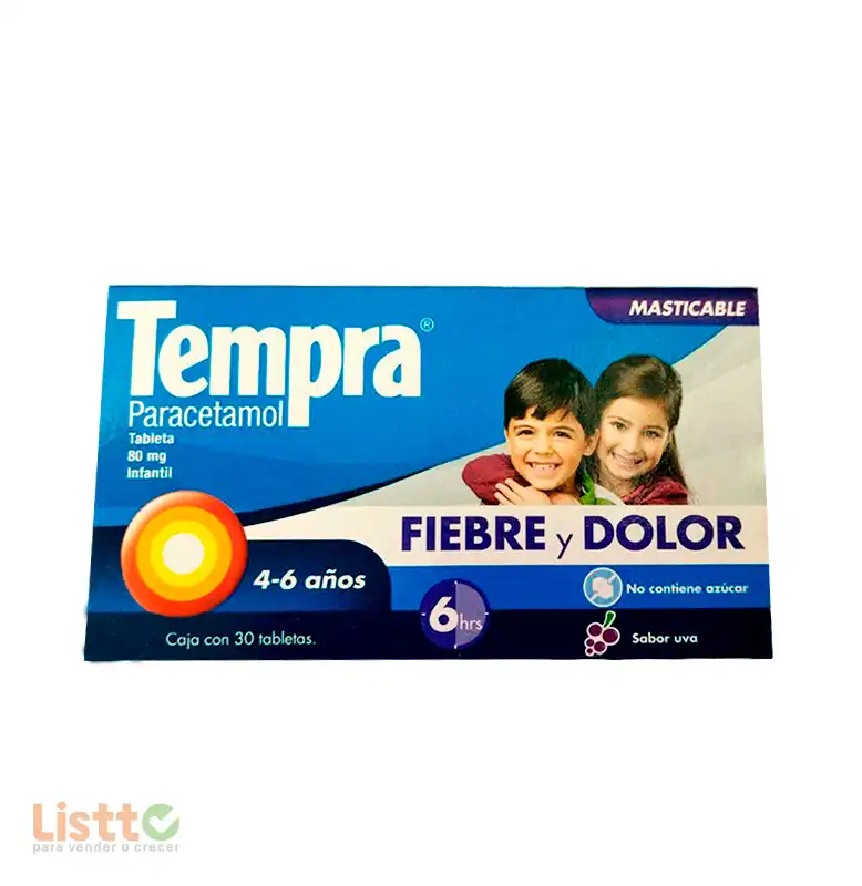 Tempra 80 Mg Tabletas 30 pz.
