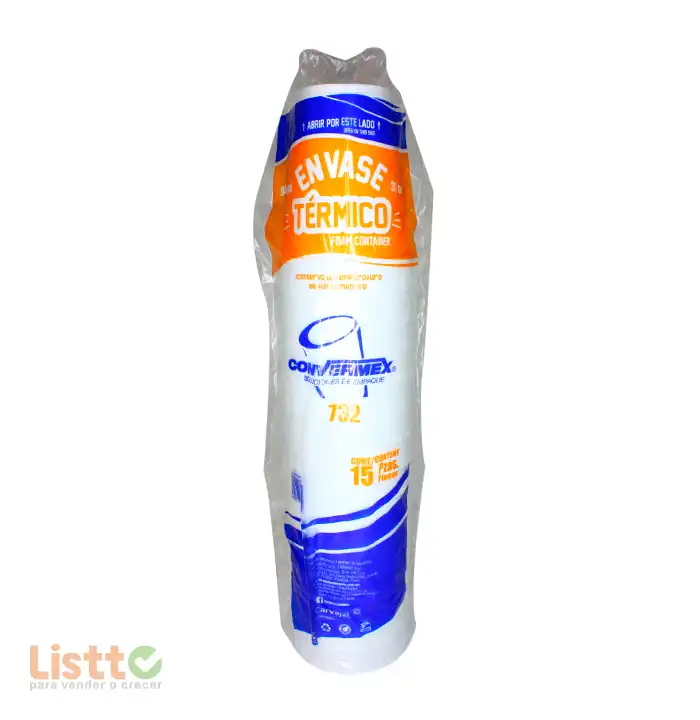 Envase Térmico Convermex Número 732 15 pz.