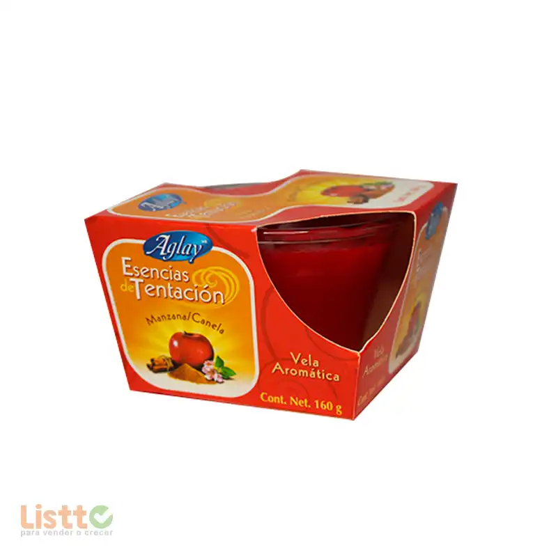 Vela Aromatizante Aglay Esencias Tentación 160 gr.