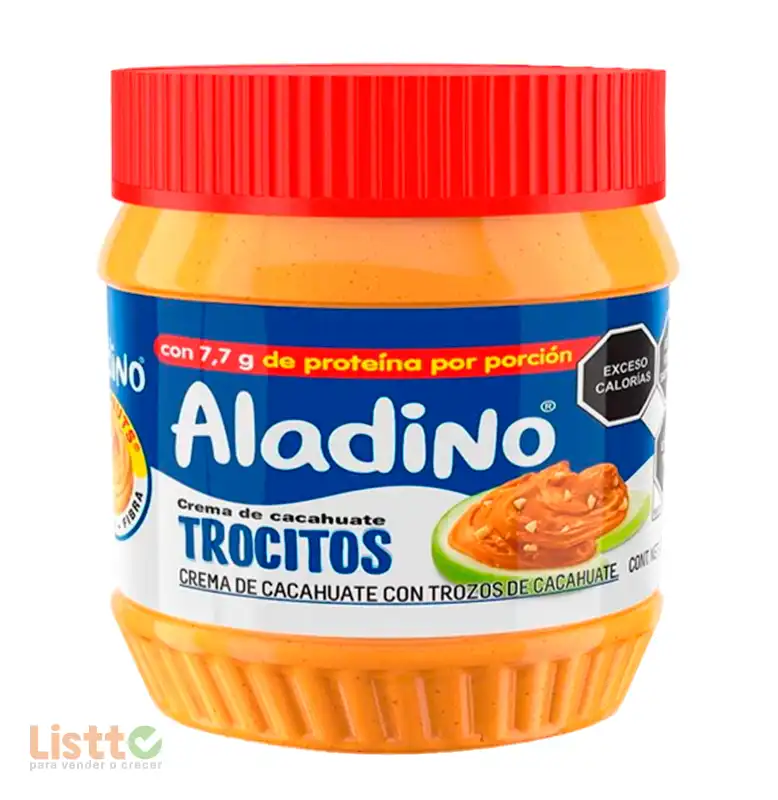 Crema de Cacahuate Aladino con Trocitos 340 gr.