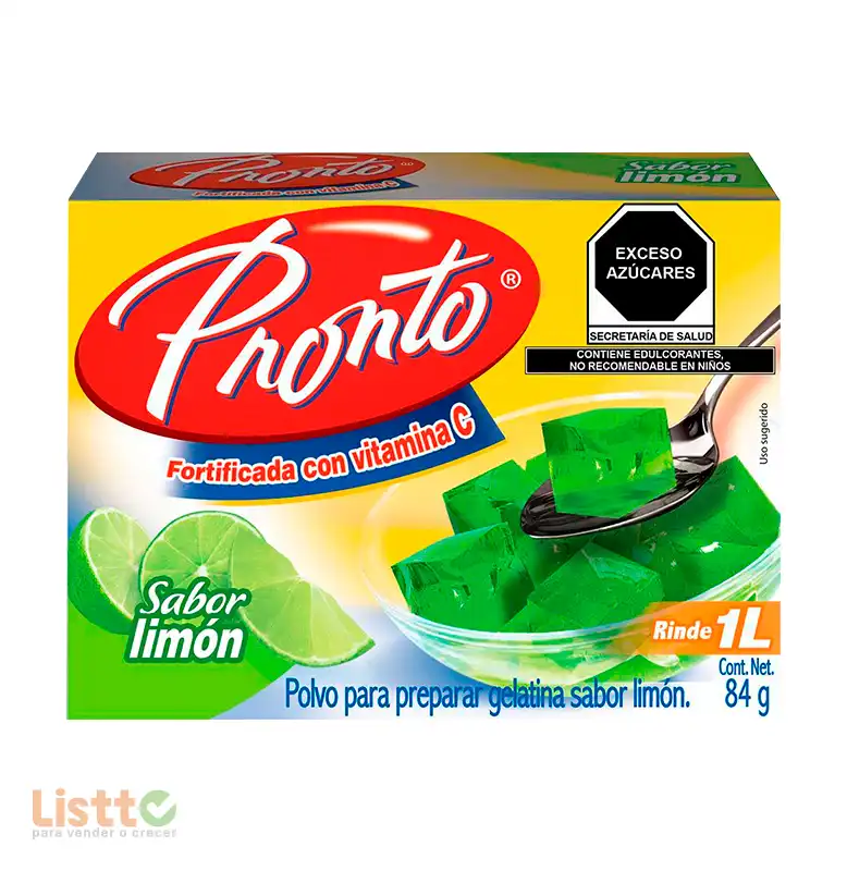 Gelatina Pronto Limón 84 gr.
