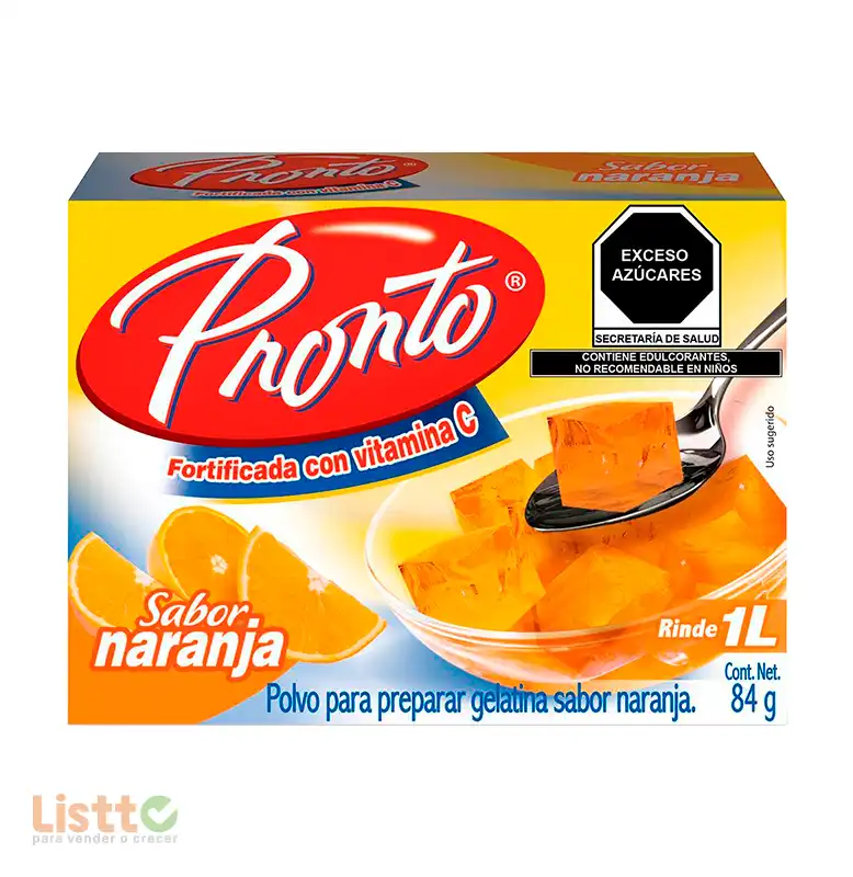 Gelatina Pronto Naranja 84 gr.