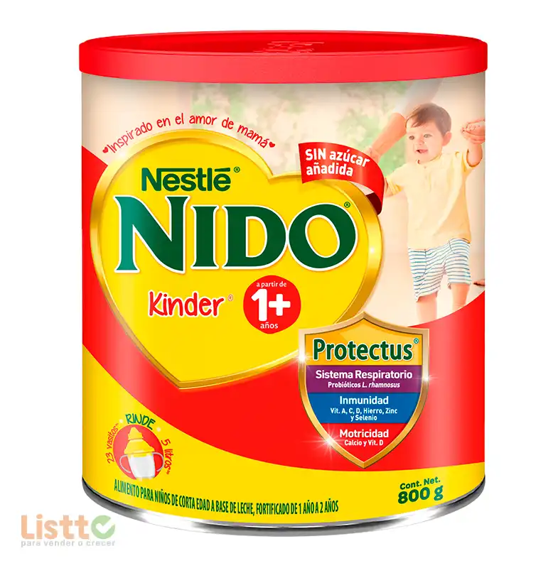 Alimento para niños de corta edad Nido Kinder 1+ lata 800 g