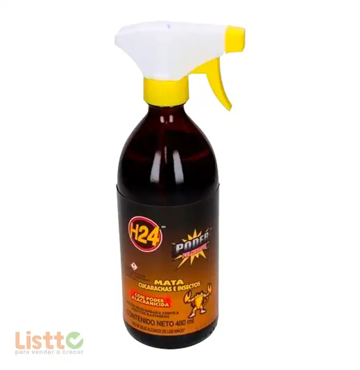 Insecticida H-24 Poder Fulminante C/Gatillo Líquido 480 ml.