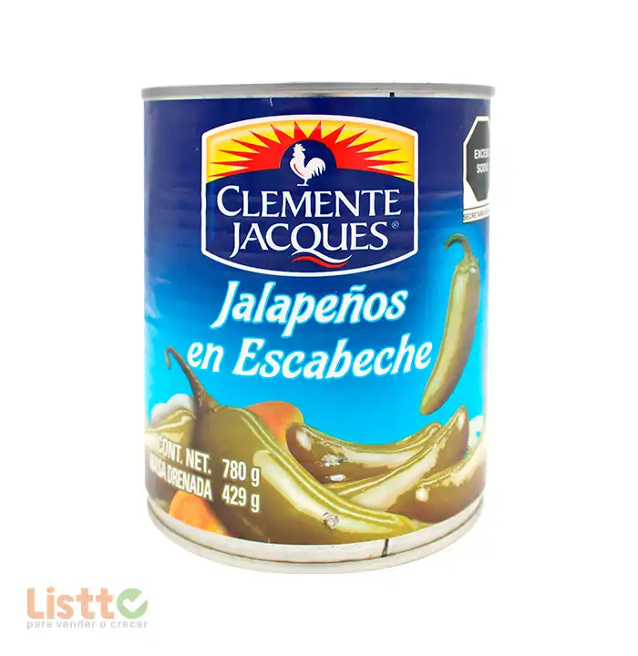 Chiles Jalapeños Enteros Clemente Jacques 780 gr.