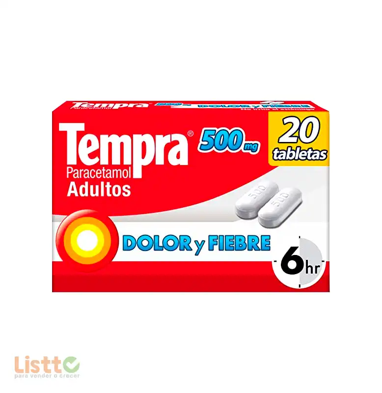 Tempra 500 Mg Tabletas 20 Pz.