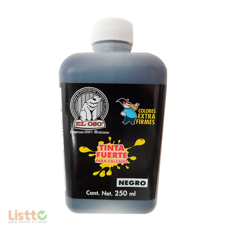 Tinta Fuerte El Oso Negra 250 ml.