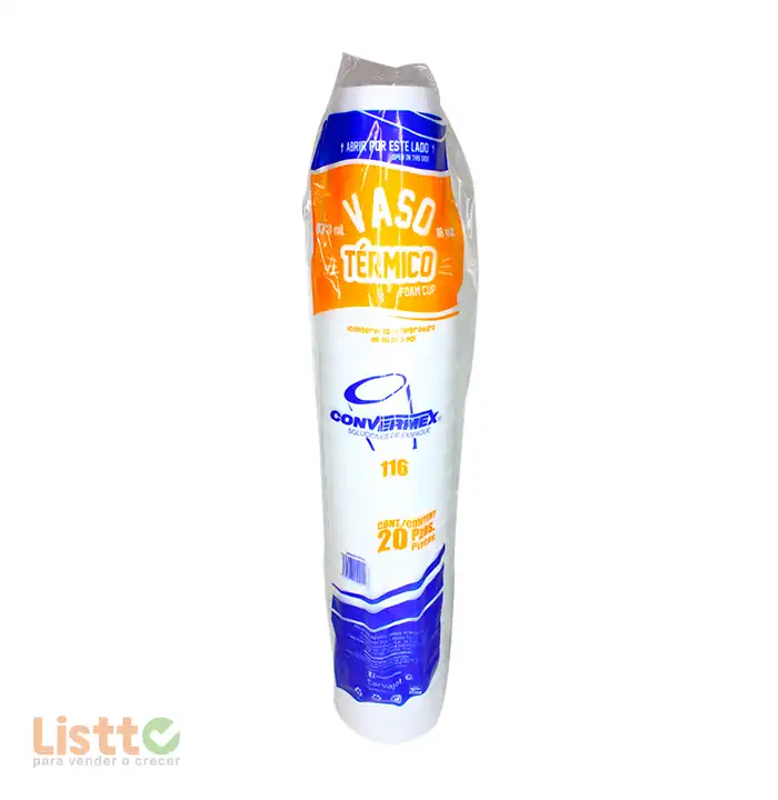 Vaso Térmico Convermex Número 116 20 pz.
