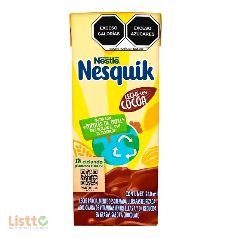 Bebida Nesquik Chocolate Tetra Brick 240 ml.